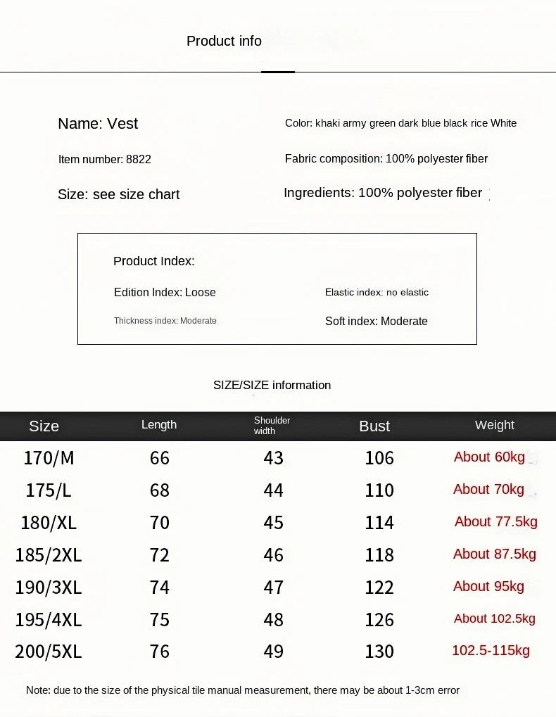 Men’s Winter Fleece Vest – Casual Warm Sleeveless Jacket