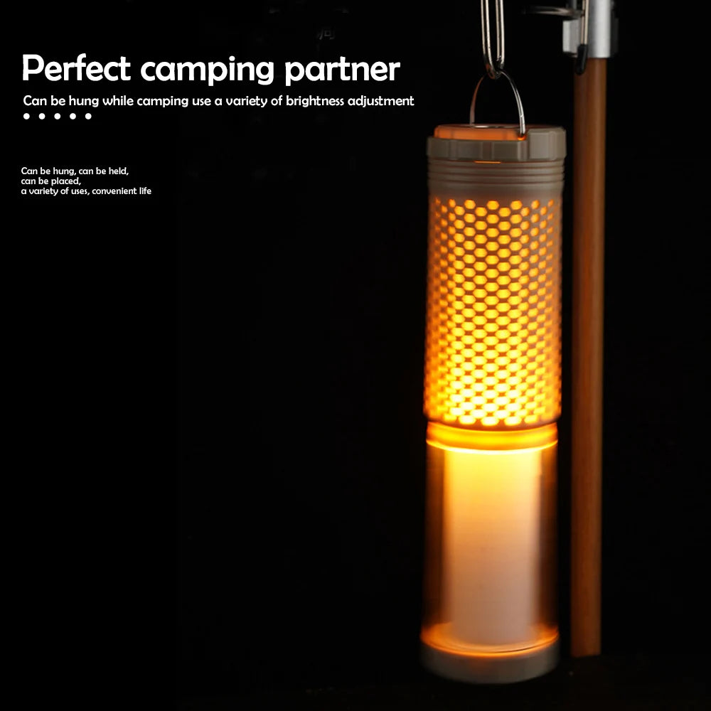Camping Lantern Rechargeable Telescopic Collapsible LED Tent Light