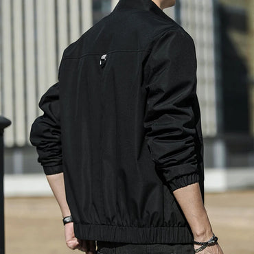 Men’s Autumn Stand Collar Jacket – Korean Style