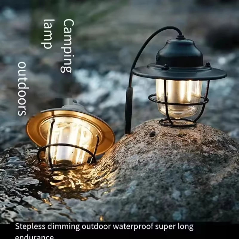 Modern Outdoor Camping Lamp – Dimmable Rechargeable Lantern