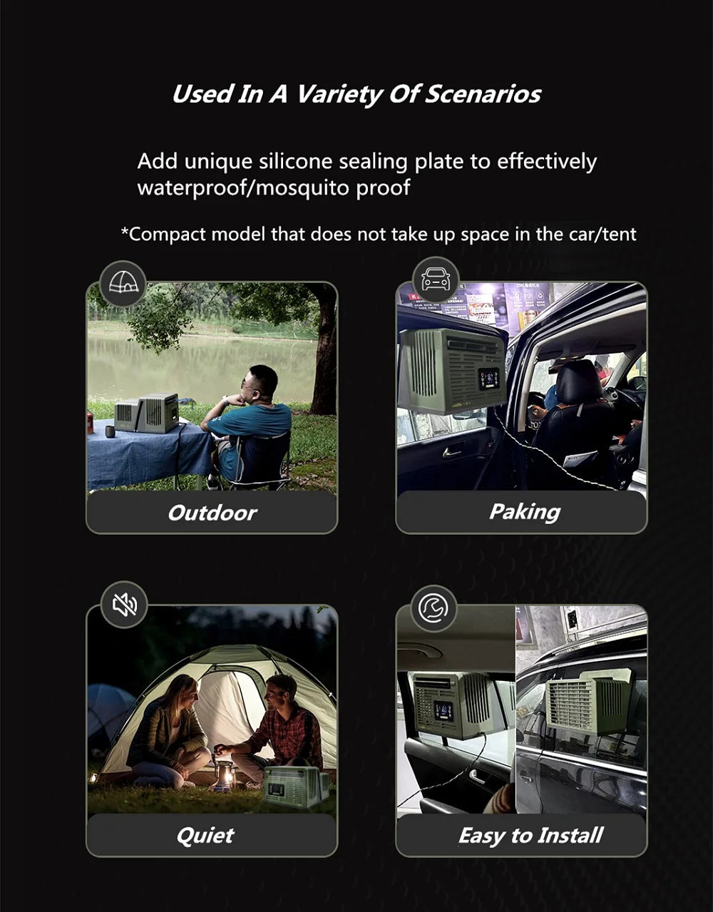 Outdoor Camping No Installation Mobile Air Conditioning Portable Parking Tent No Drainage Mini Refrigeration Air Conditioning