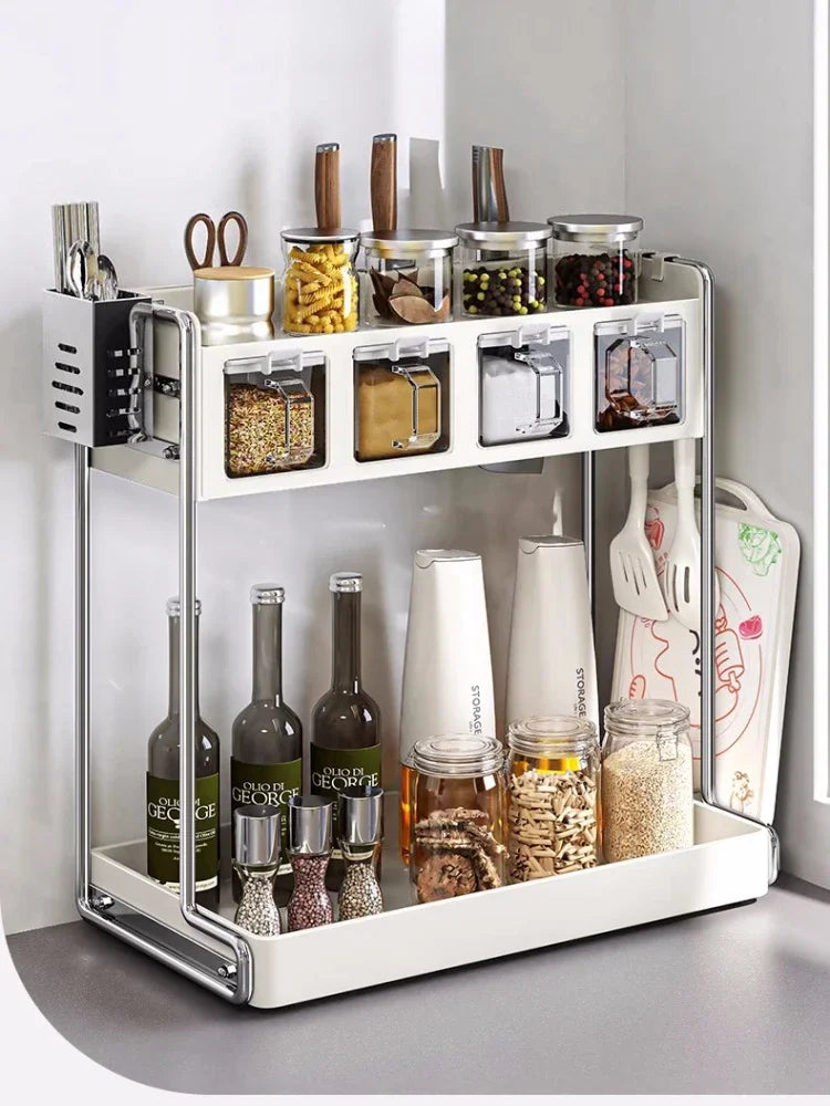 Multi-Functional Kitchen Seasoning & Storage Rack