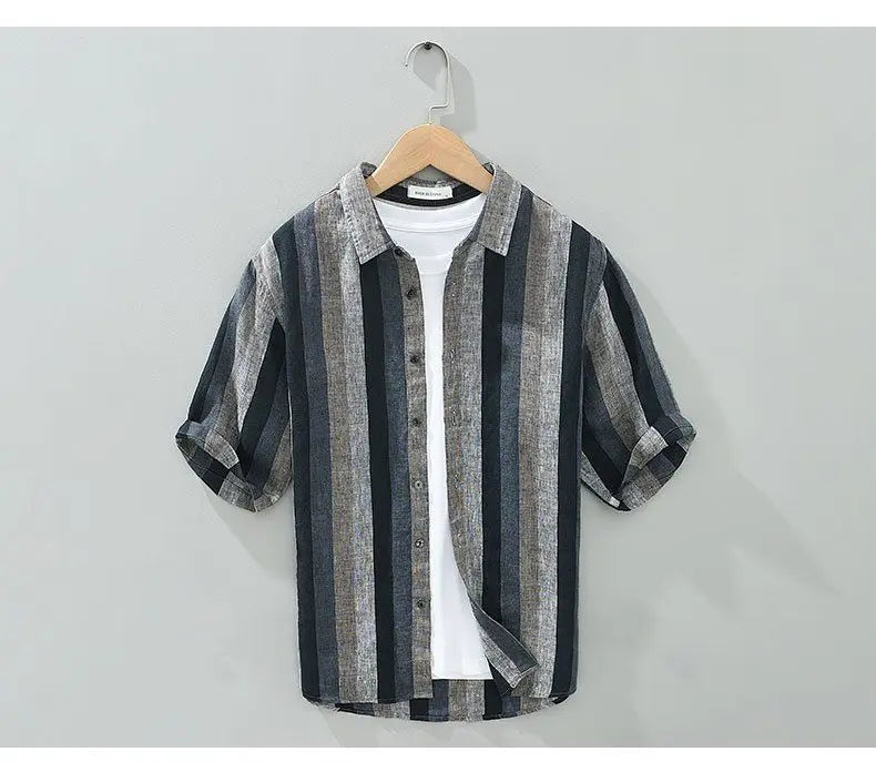 Men’s Elegant Striped Long Sleeve Shirt