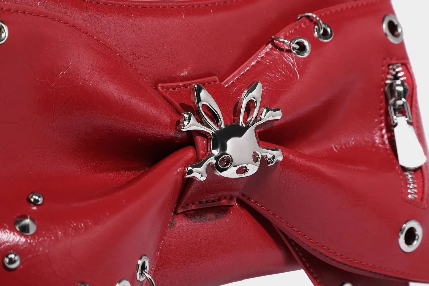 Spice Girl Rivet Bolsos Mujer Motorcycle Bow Bag Underarm Shoulder Bags American Style Sac Femme New Adjustable Strap Bolso