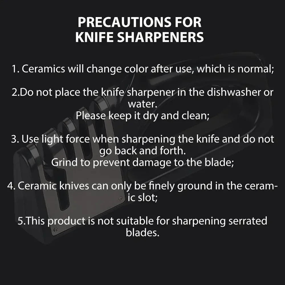 4-Stage Kitchen Knife Sharpener with Non-Slip Base