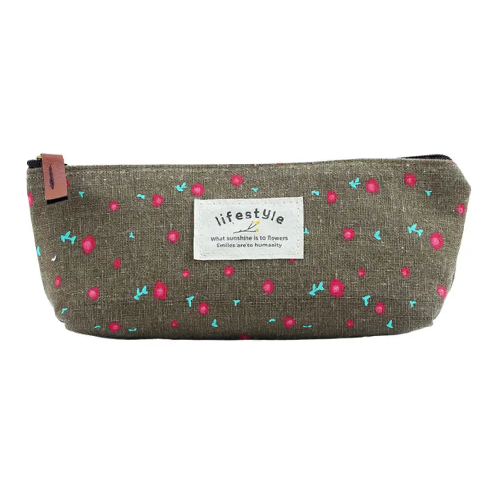 School Supplies Kawaii Fabric Student Makeup Bag Cosmetic Bag Pencil Bag Zipper Pouch Pencil Case Pen Bags