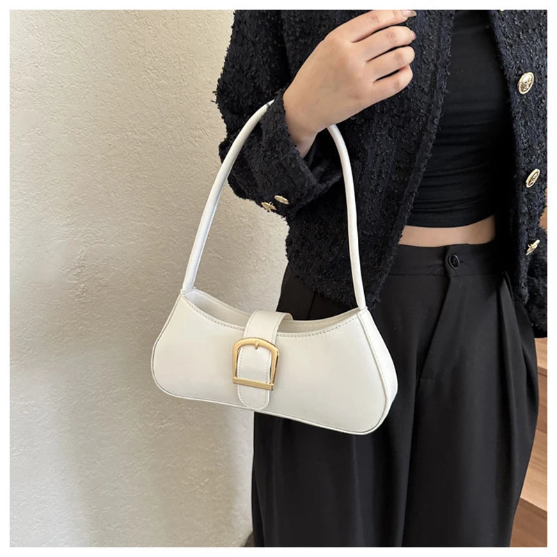 Women’s PU Leather Shoulder Bag – Vintage Soft Armpit Purse