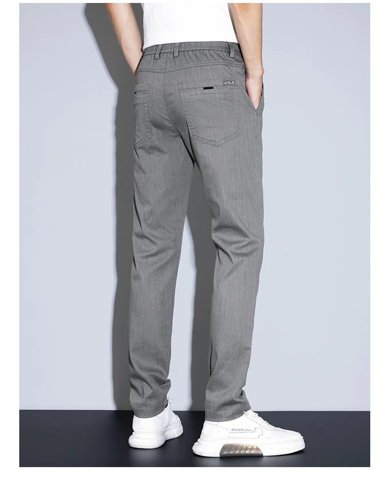 Men’s Cotton Stretch Business Pants – Slim Fit Trousers