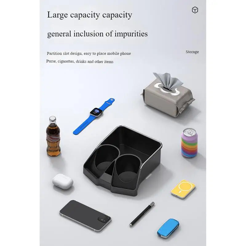 Car Seat Organizer with Cup Holders Storage Console