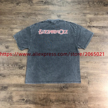 Streetwear Printed Clothing Loose Oversize Casual Tops Vintage T Shirt For Men