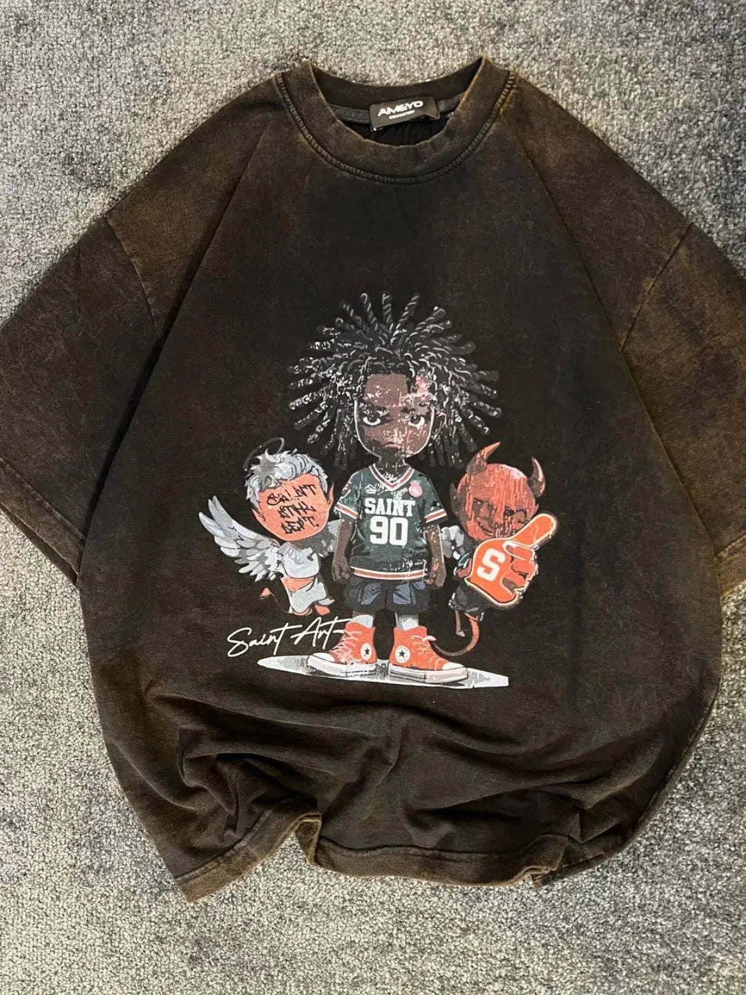 Streetwear Graphic T-Shirt Hip Hop Style