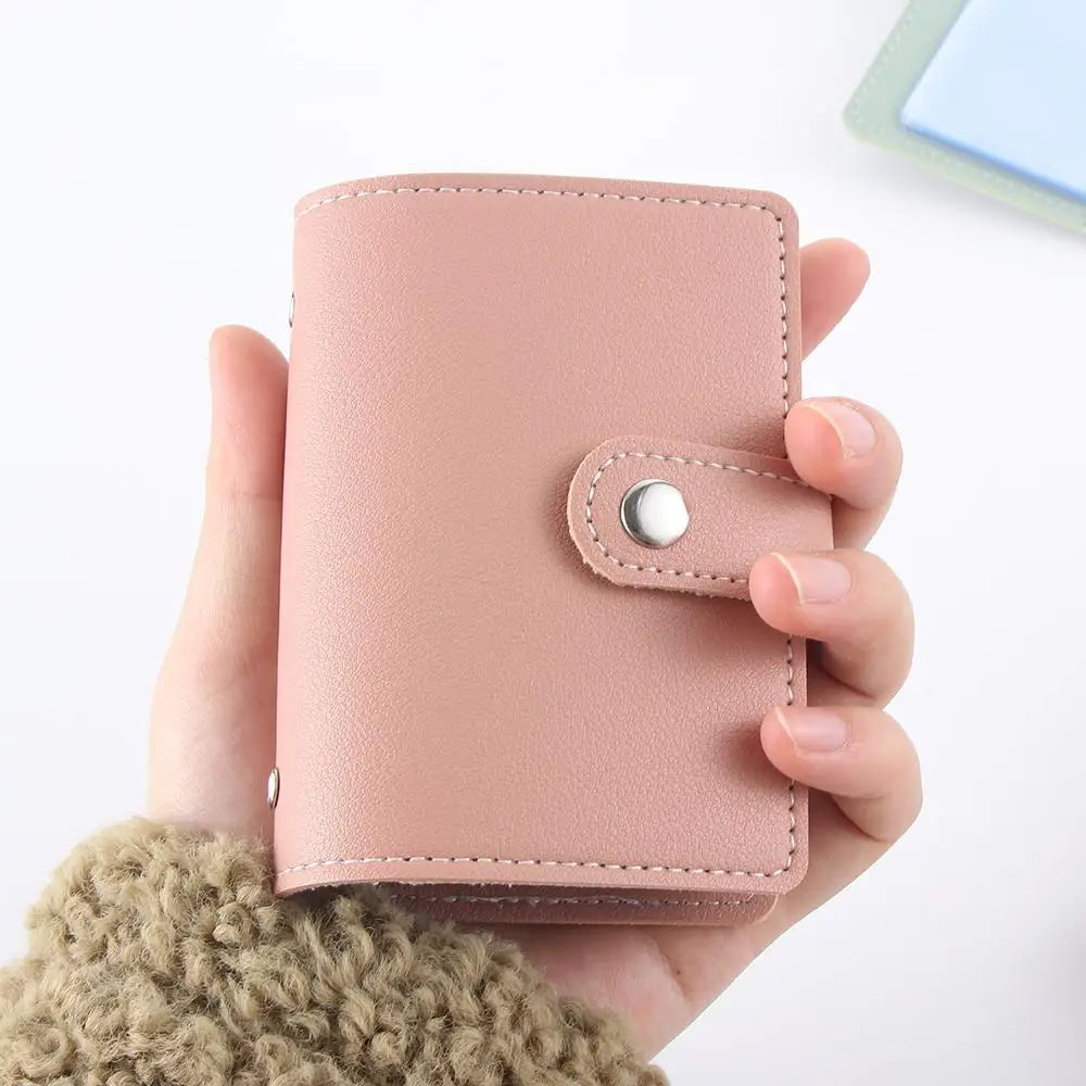 PU Leather Card Holder Wallet – 26 Slots RFID Blocking