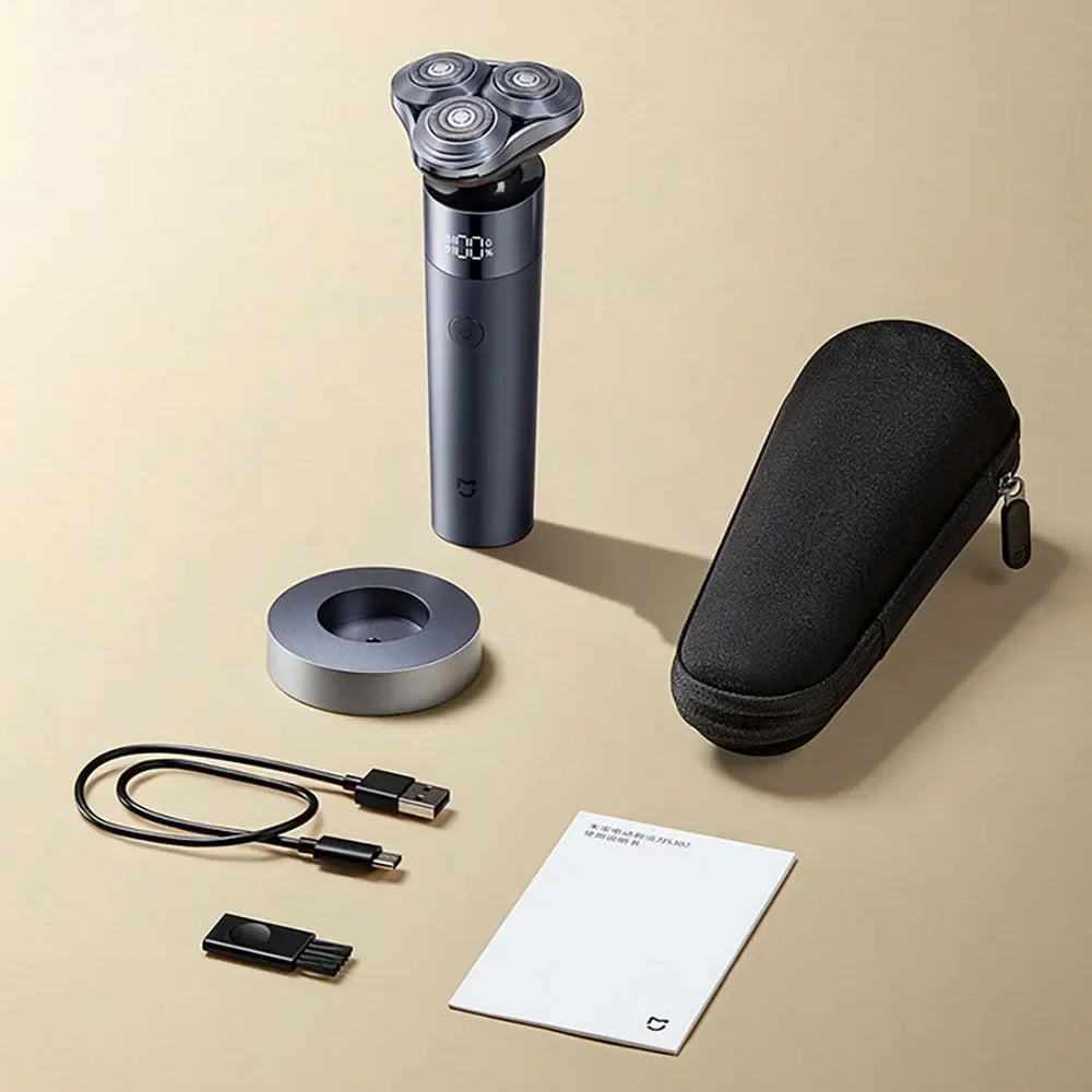 XIAOMI MIJIA S302 Electric Shaver Men's Beard Trimmer Machine Shaving Portable Flex Razor IPX7 Washable Dry Wet Machine Shaving