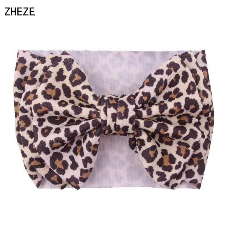 Cute 7" Double Layer Hair Bow Headband for Baby Girls
