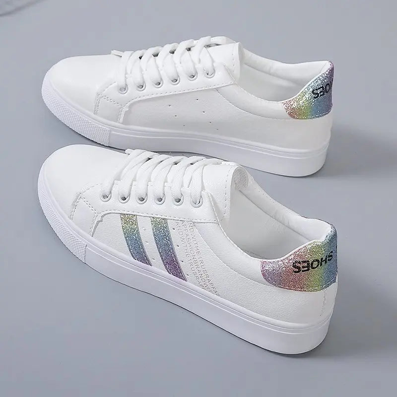 Women Sneakers Autumn New Casual Walking Shoes Woman Flat Lace Up High Quality Sneakers Fashion Flat-bottomed Casual Shoes