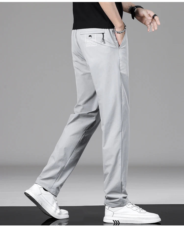 Men’s Ice Silk Stretch Business Casual Pants
