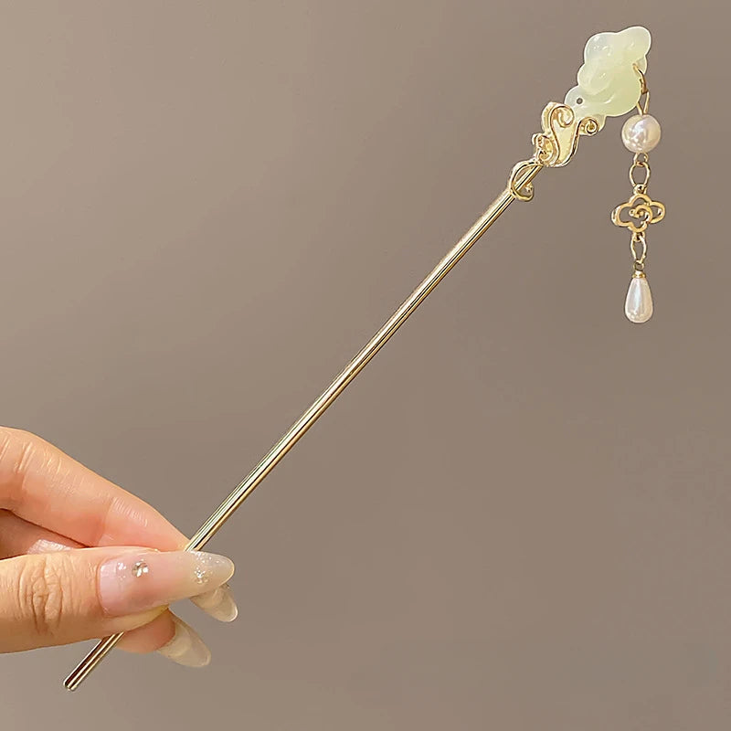 Chinese Style Bamboo Tassel Hairpin – Hanfu Headwear