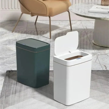 Smart Sensor Trash Bedroom Kitchen Touchless Rubbish Cans Waterproof Moisture Wide Body Design Sealed Odor Locked Garbage Bin