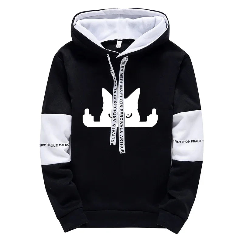 Men’s Hoodie & Sweatpants Set – Casual Printed Tracksuit