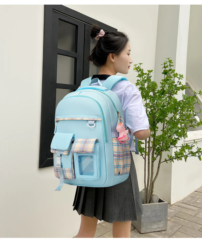 2025 New - Style Schoolbag for Primary School Girls, Suitable for Grades 1, 3 to 6, Child-Friendly, Load-Reducing and Spine