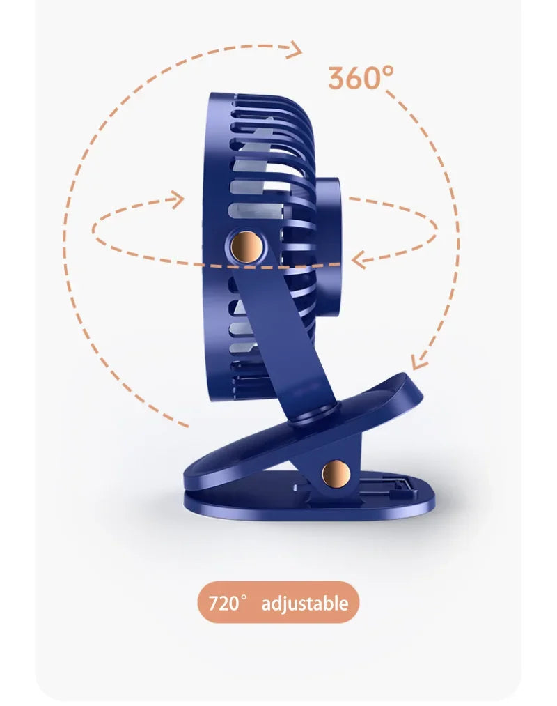 Xiaomi Youpin Clip-on Fan 5 Speed Quiet Rechargeable Desktop Portable Air Circulator Wireless Fan With LED Light Camping Home