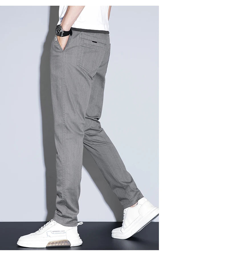Men’s Cotton Stretch Business Pants – Slim Fit Trousers