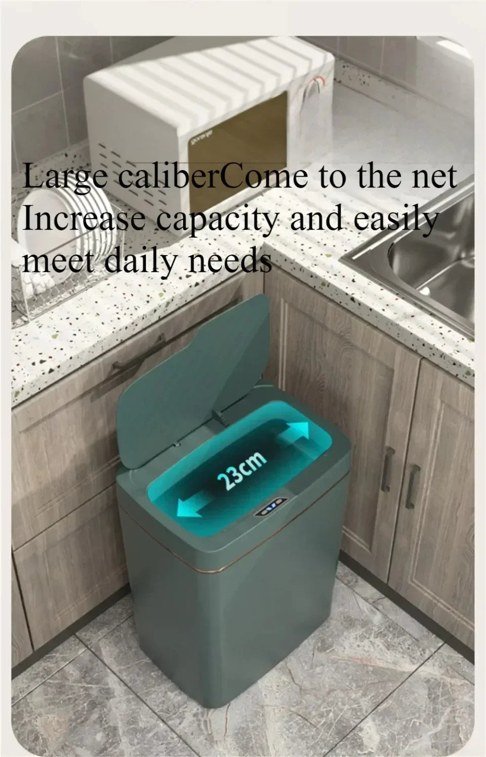 Smart Sensor Trash Bedroom Kitchen Touchless Rubbish Cans Waterproof Moisture Resistant Closed New Durable Sensor Garbage Bin