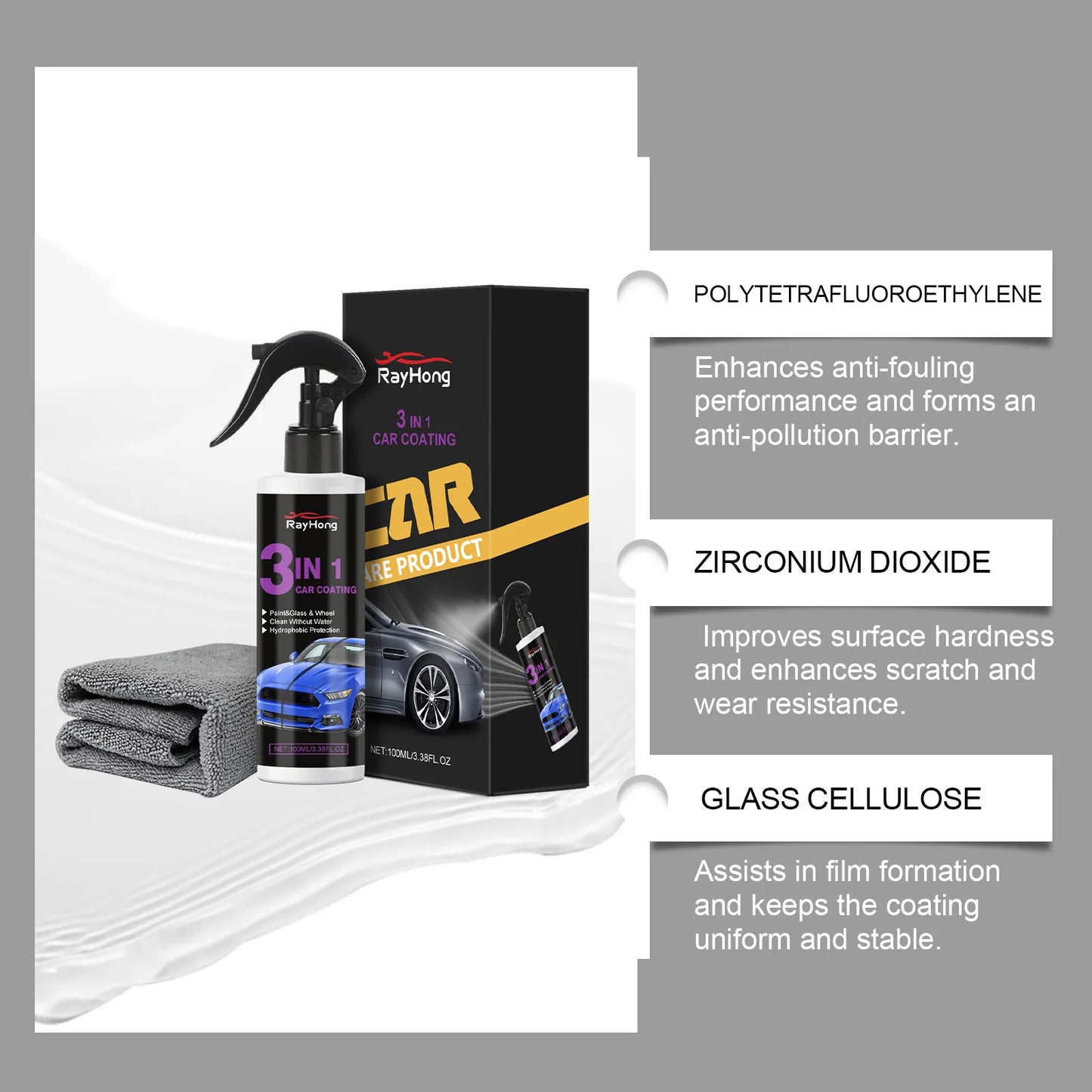 3-in-1 Car Ceramic Coating Liquid Crystal – High Protection