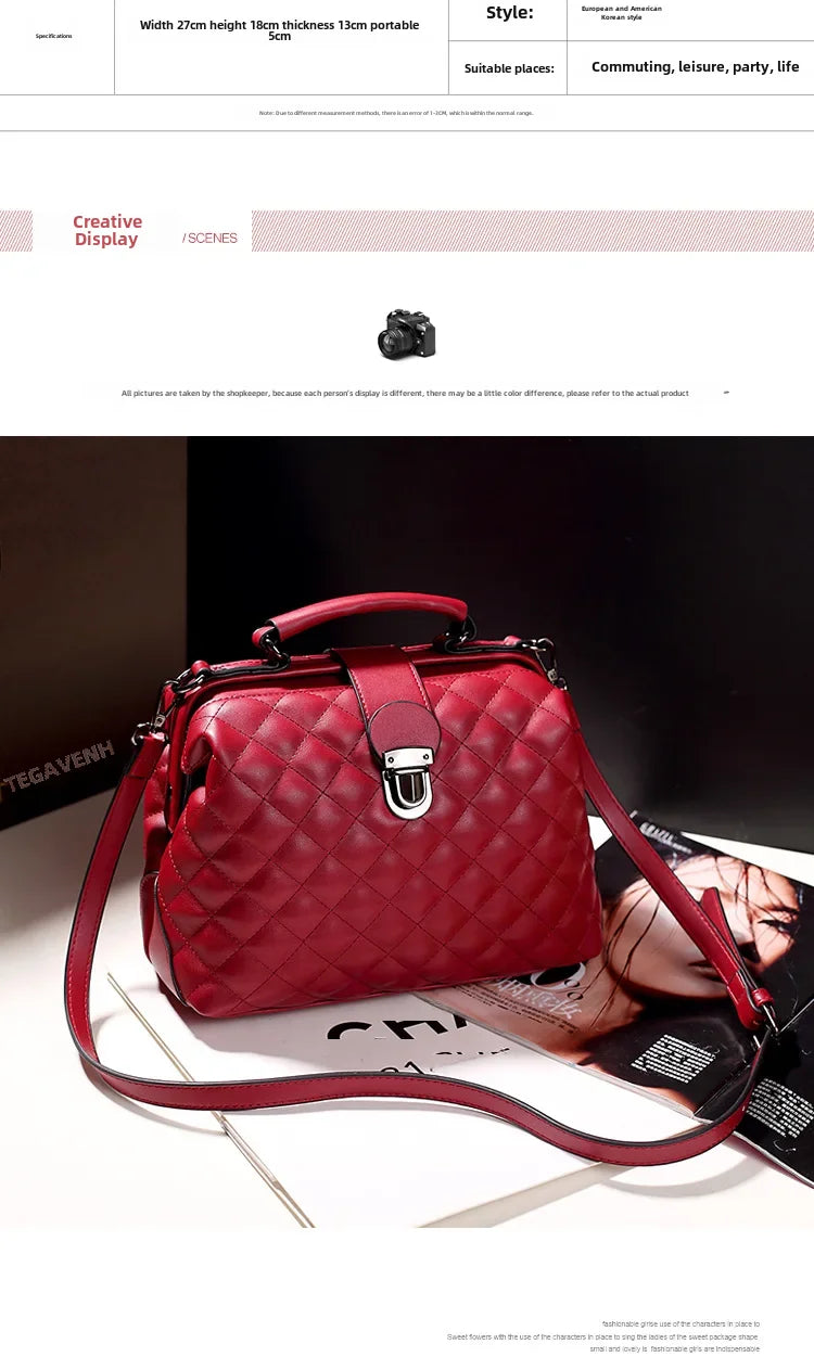 Vintage Argyll Crossbody Bag – Women’s Doctor Handbag