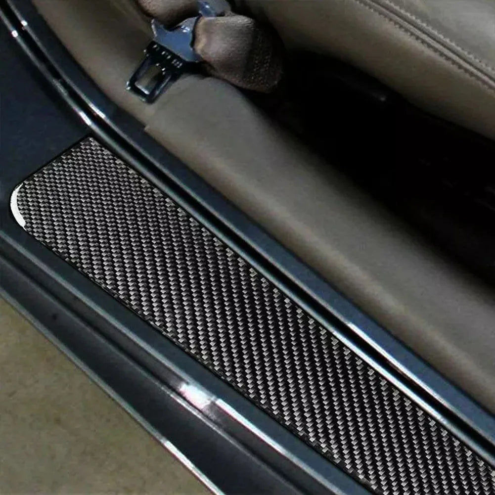 Carbon Fiber Car Trim Cover Black Interior Protection