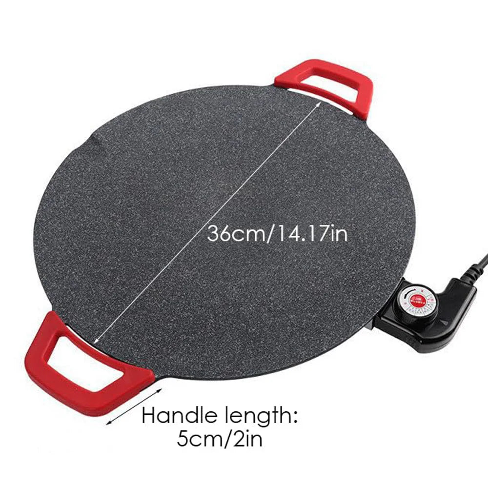 Smokeless Electric Frying Pan & Grill – Nonstick 5-Temp