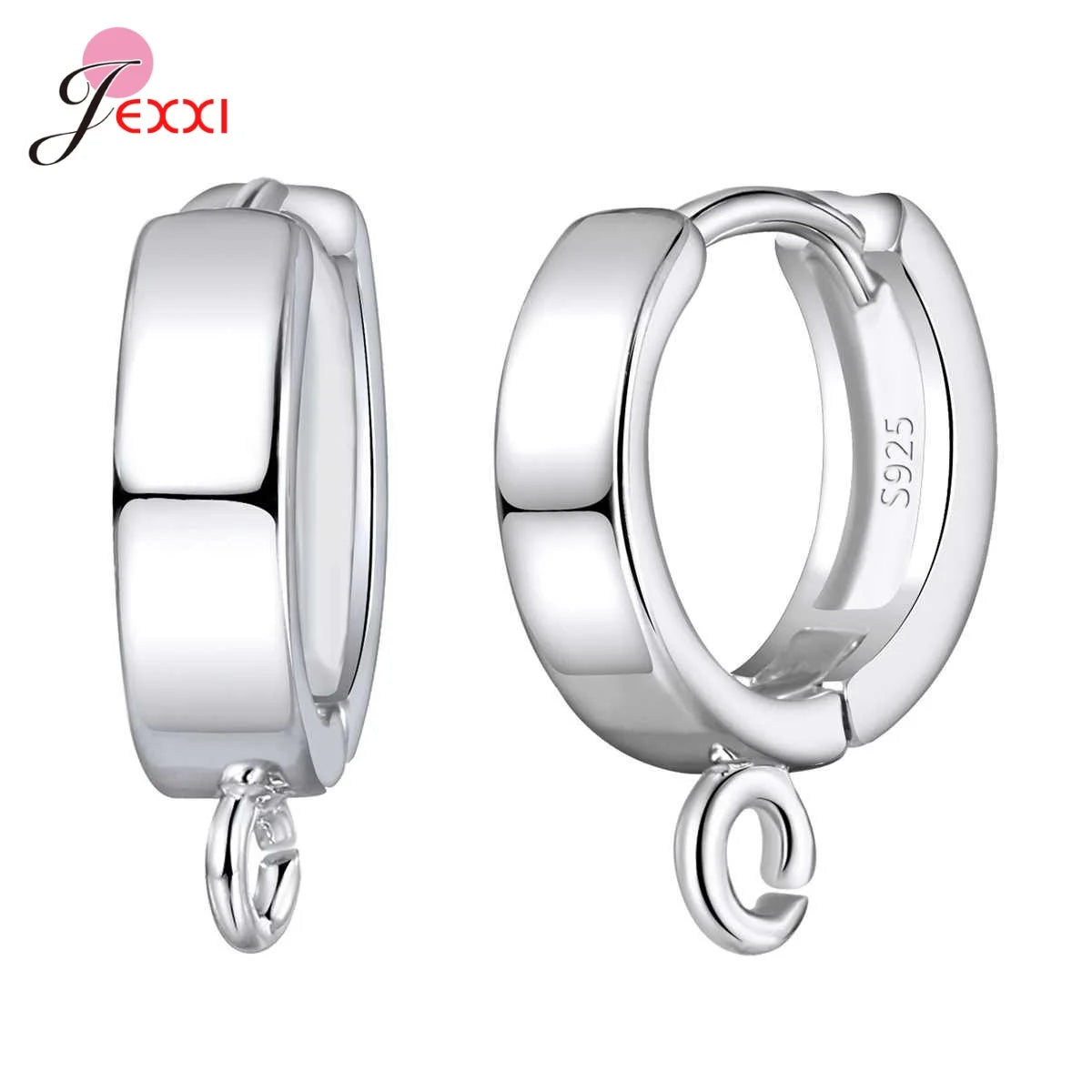 Trendy 925 Sterling Silver Earring Hooks For DIY Jewelry Makings Cubic Zirconia Earring Clasps Accessories