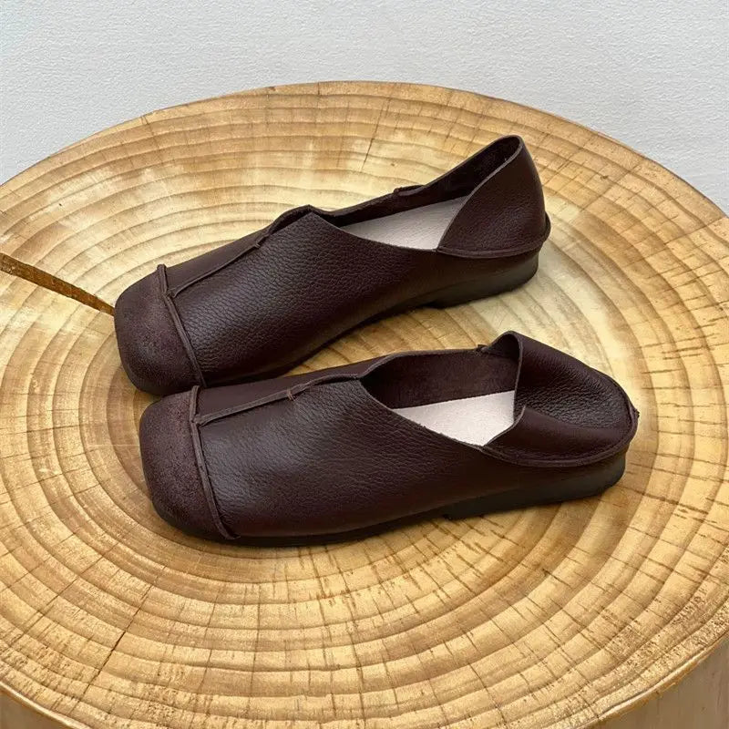 Women's Shoes 2025 Vintage Round Toe Ballet Women's