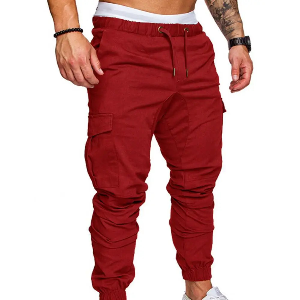 Men’s Cargo Pants with Pockets & Drawstring
