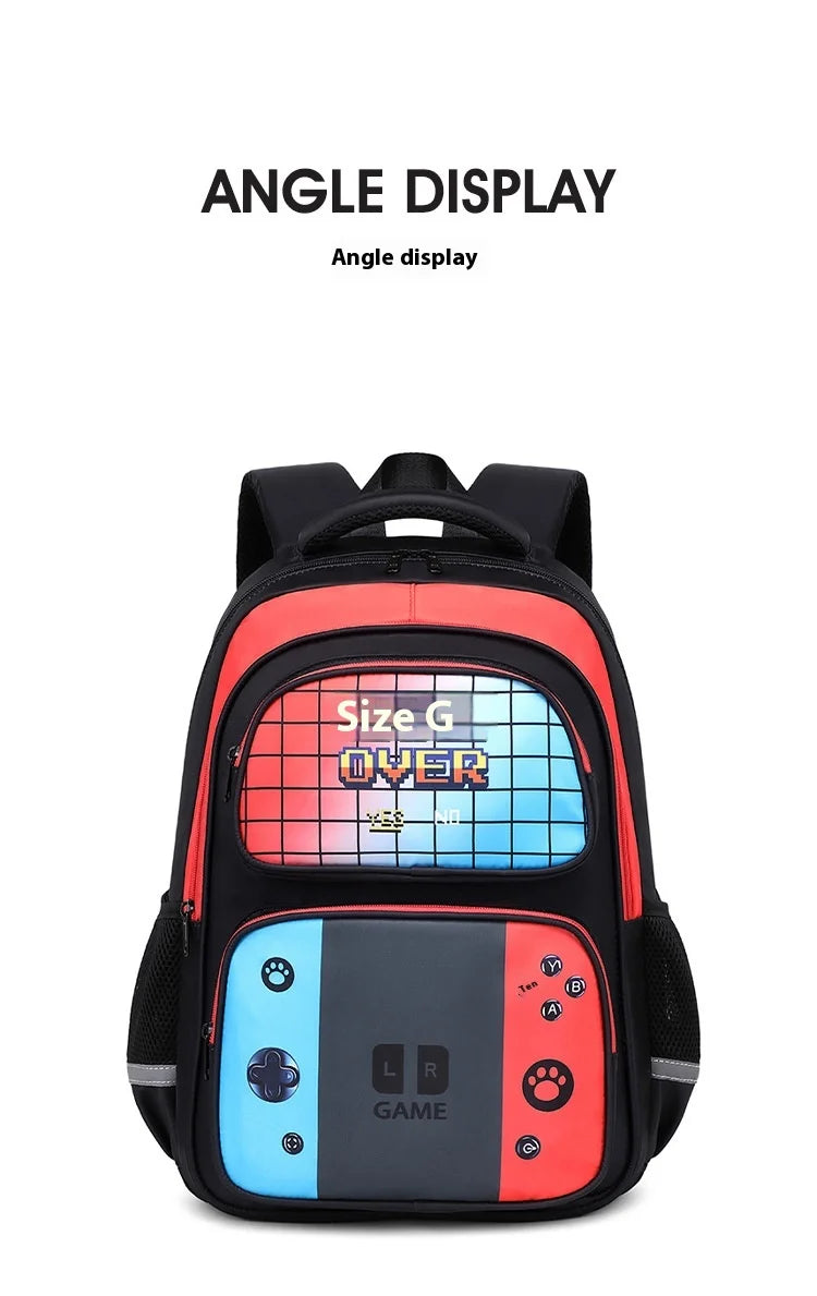 Back To School Game Console Pattern DIY School Bags for Primary and Secondary Students Lunch Bag Shoulder Bags Three Sets