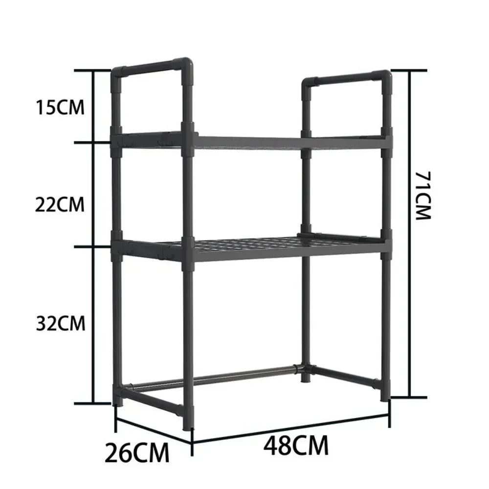 2-Tier Kitchen Microwave & Seasoning Storage Rack