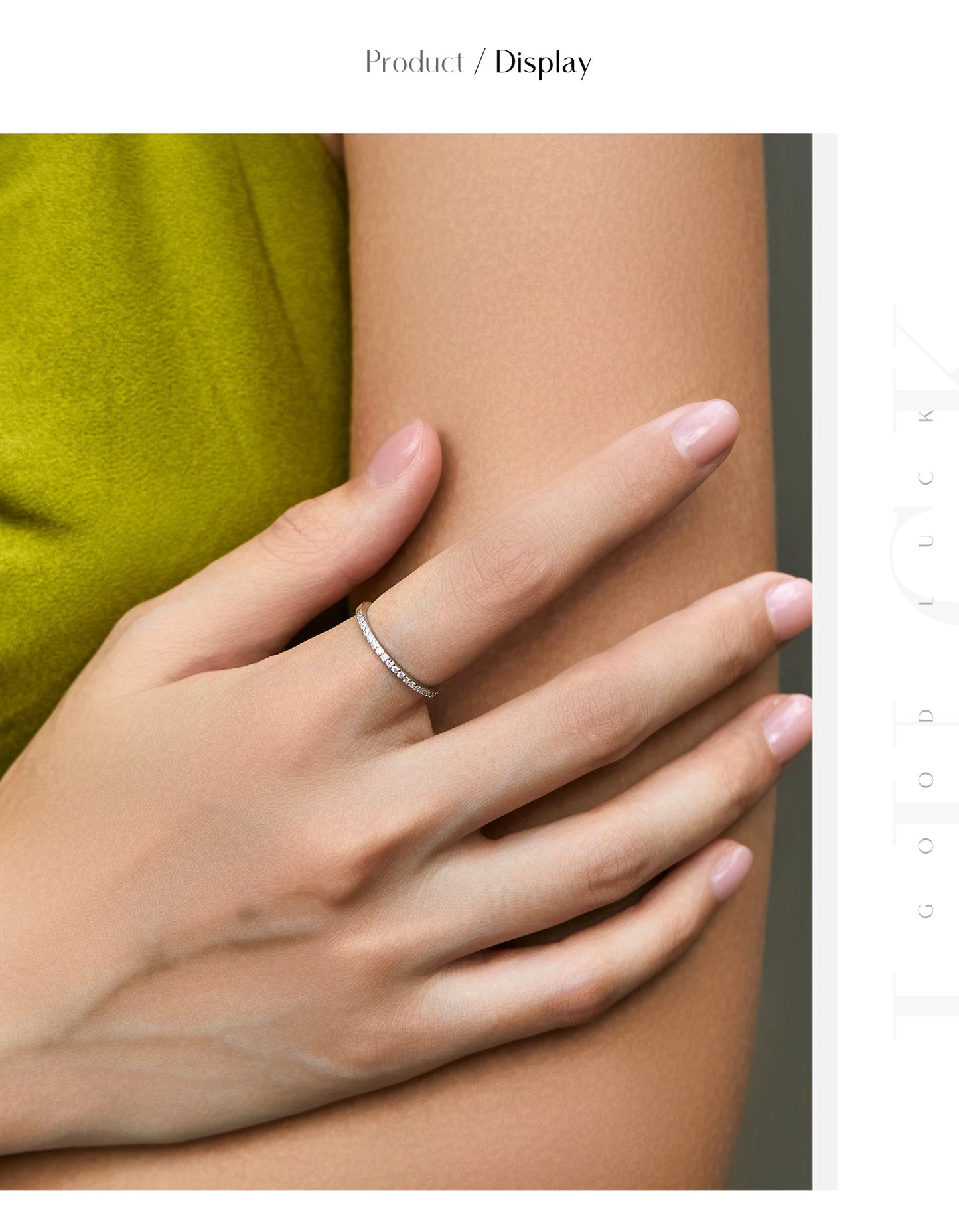 Moissanite Eternity Ring – 925 Sterling Silver Band