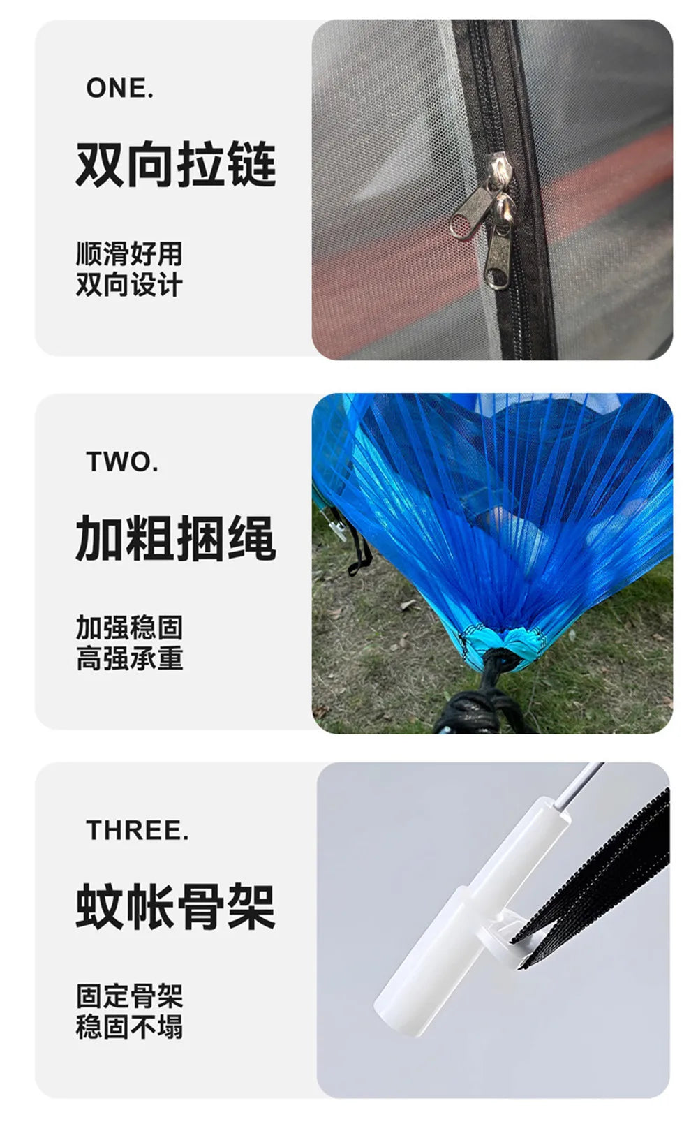 Two-Person Portable Camping Hammock with Straps & Belts