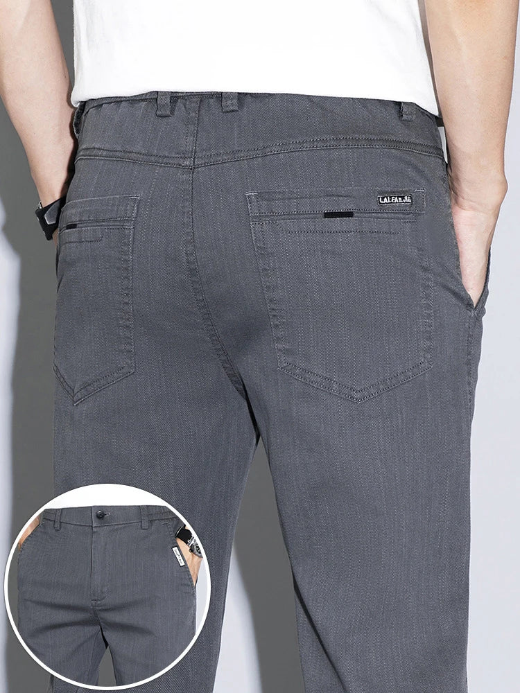 Men’s Cotton Stretch Business Pants – Slim Fit Trousers