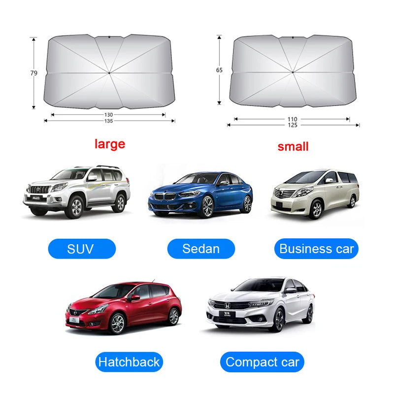 Car Sunshade Umbrella Windshield UV & Heat Protector