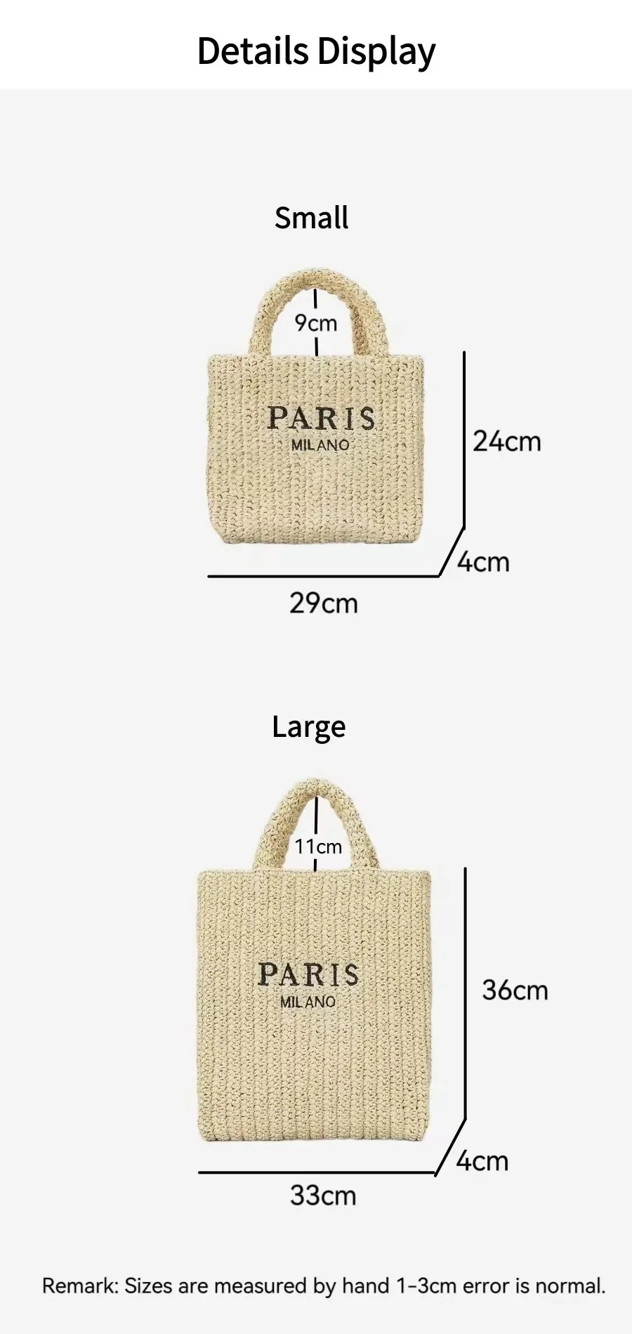 Women's Summer Beach Straw Style Tote Bag Handwoven Large Capacity Luxury Designer Travel Handbags Casual Portable Shoulder Bags