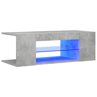 TV Cabinet Modern Living Room Furniture Luxury Deco with RGB LED lightLED Lights for Bdedroom Colour Changing 90x39x30 cm
