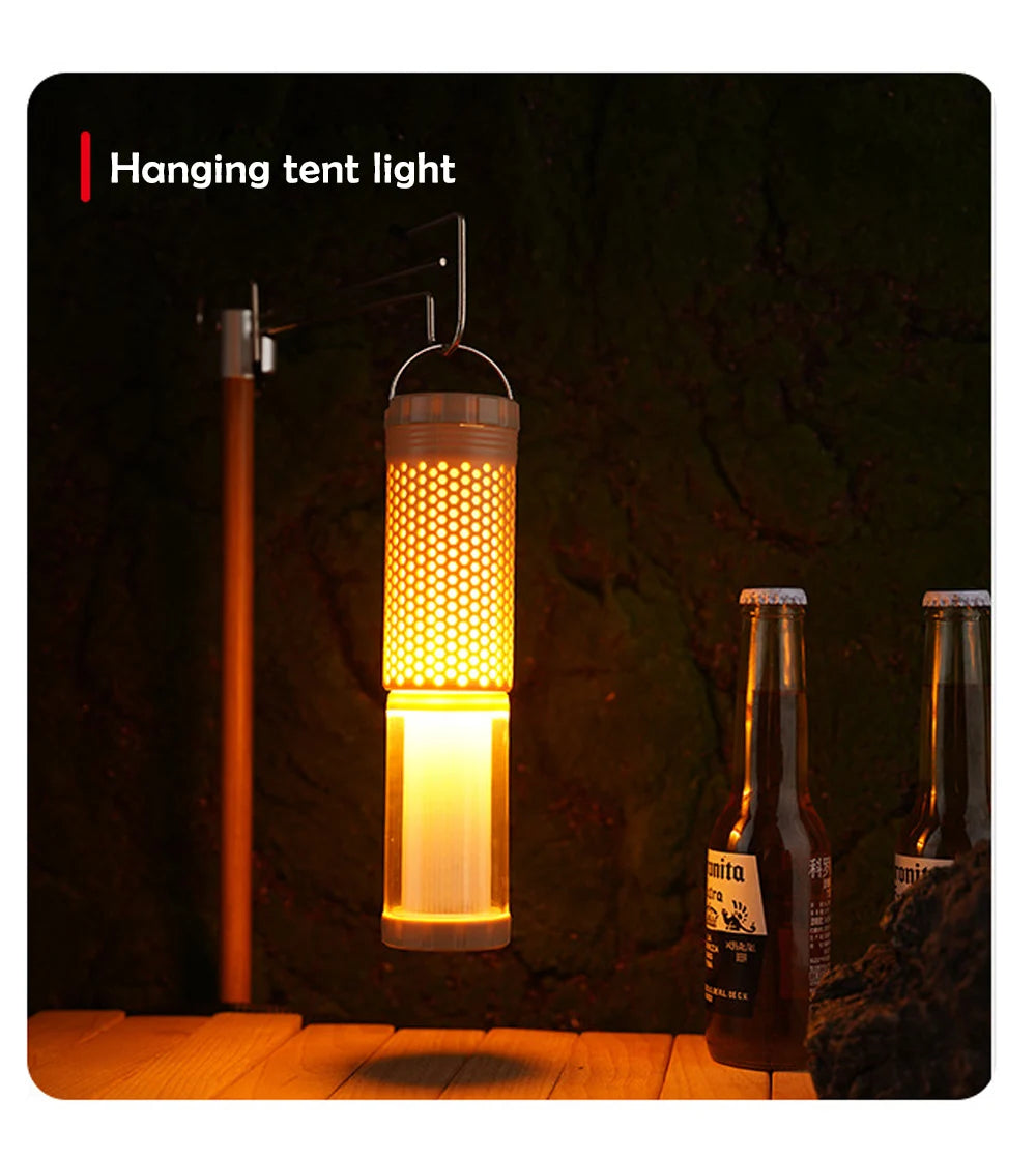 Camping Lantern Rechargeable Telescopic Collapsible LED Tent Light
