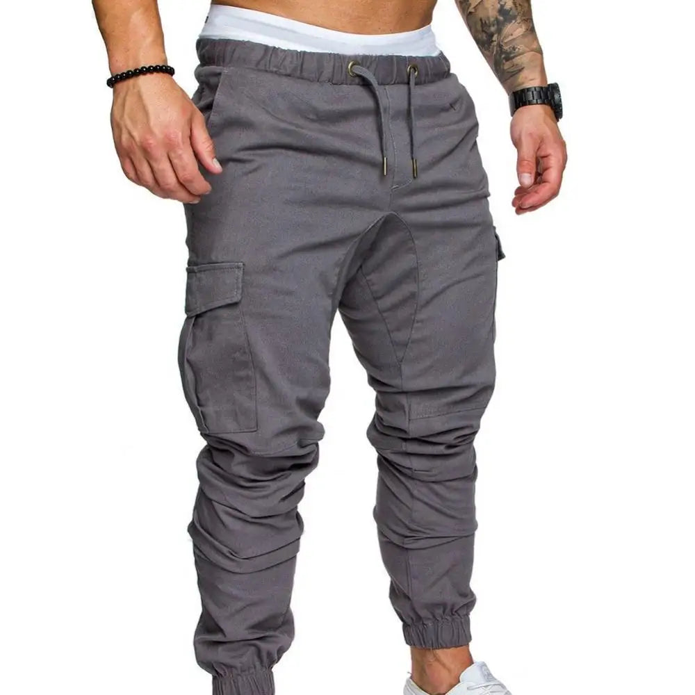 Men’s Cargo Pants with Pockets & Drawstring