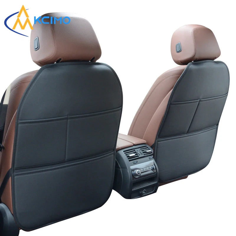 PU Leather Car Rear Seat Kick Pad Backrest Protection