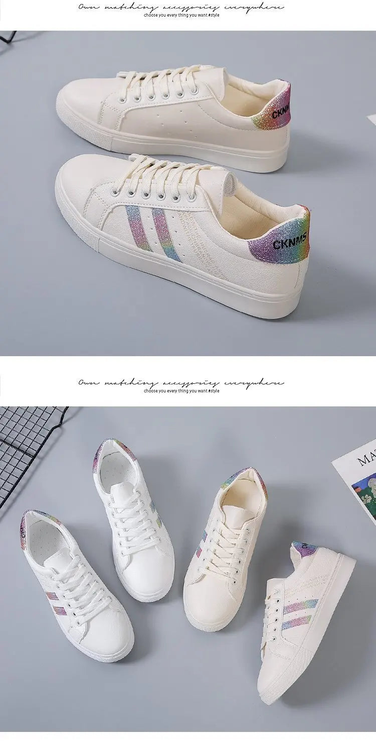 Women Sneakers Autumn New Casual Walking Shoes Woman Flat Lace Up High Quality Sneakers Fashion Flat-bottomed Casual Shoes