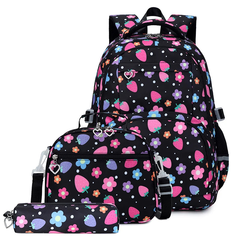 Schoolbags for Primary School Girls, Fashionable Backpacks, Large Capacity Junior High School Students, Versatile Backpacks