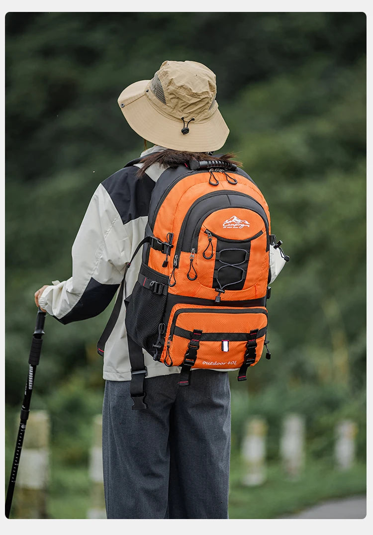 Travel backpack 40L waterproof lightweight outdoor hiking, men's and women's camping backpack