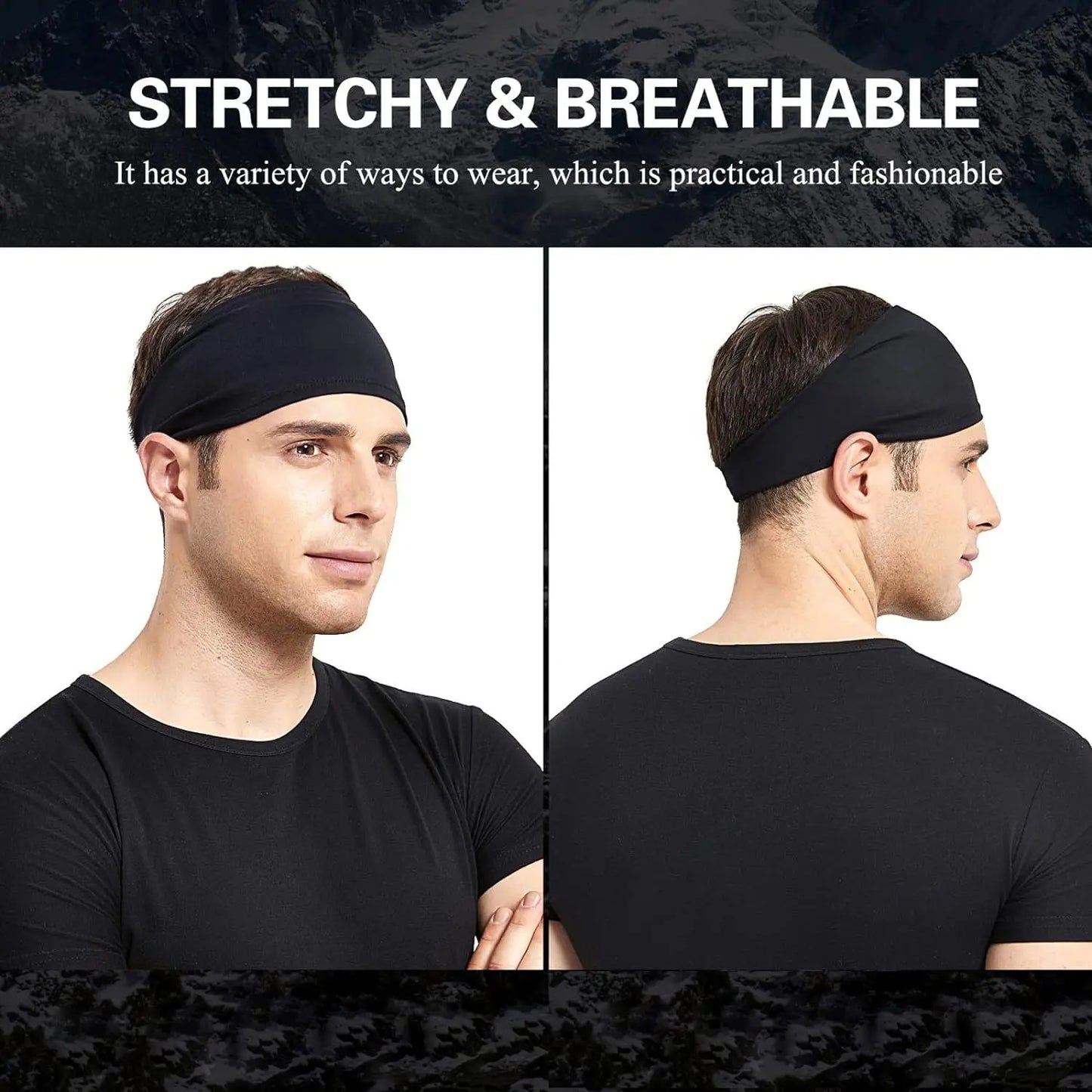 Elastic Yoga Headband Sweatband for Men & Women Sports