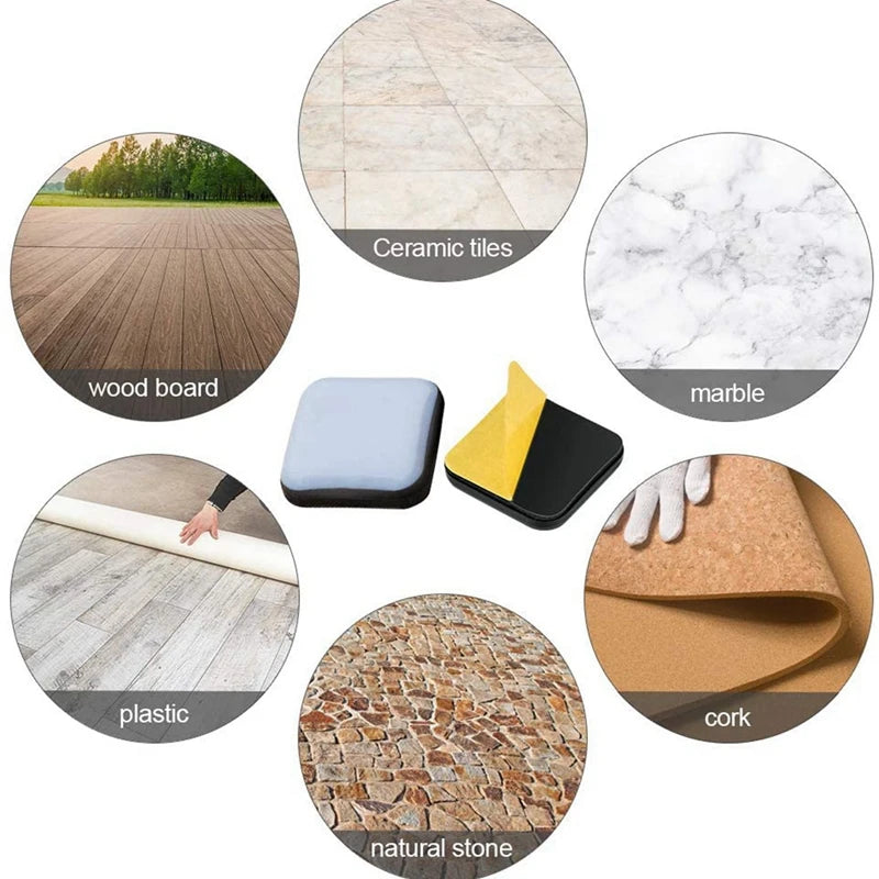 80pcs PTFE Self-Adhesive Furniture Glider Pads